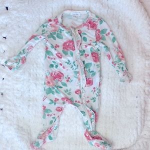 Angel Dear Floral Baby Onesie with Zipper Closure
